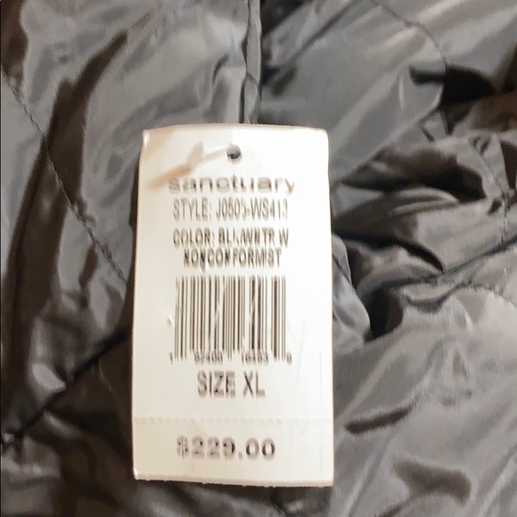 NWT SANCTUARY Reversible Sherpa Puffer Jacket Coat - Picture 9 of 9